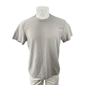E.T.A Men's Gray Short Sleeve Crew Neck Basic Casual T Shirt Tee Top Size L
